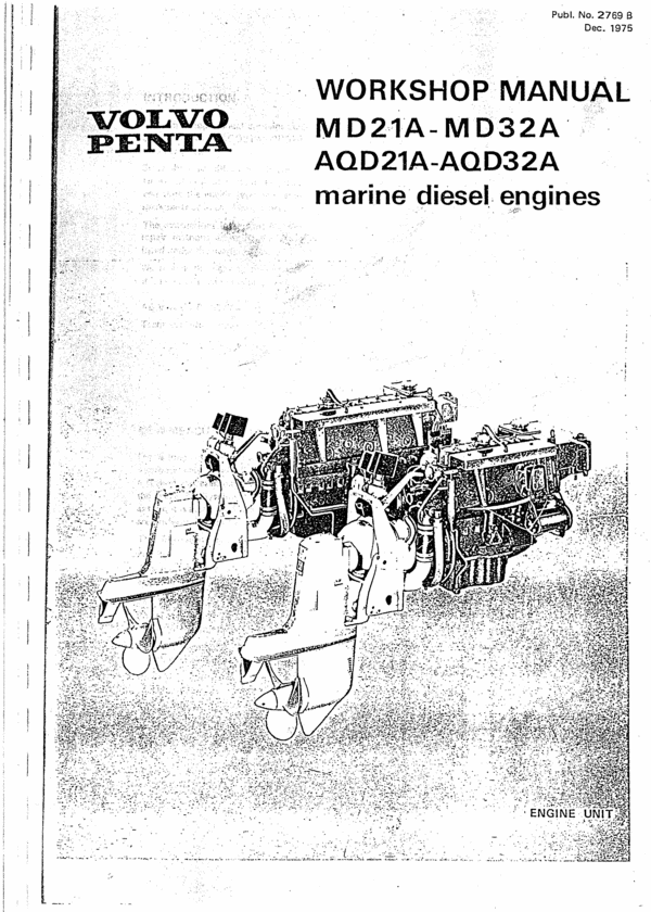 Product picture Volvo Penta MD21A MD32A AQD21A AQD32A Service Manual